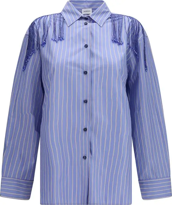 Blue Cotton Dress Shirt