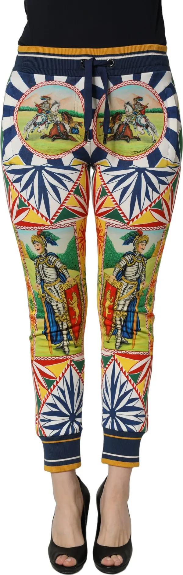 Multicolor Siciliano Saretto Joggers Pants