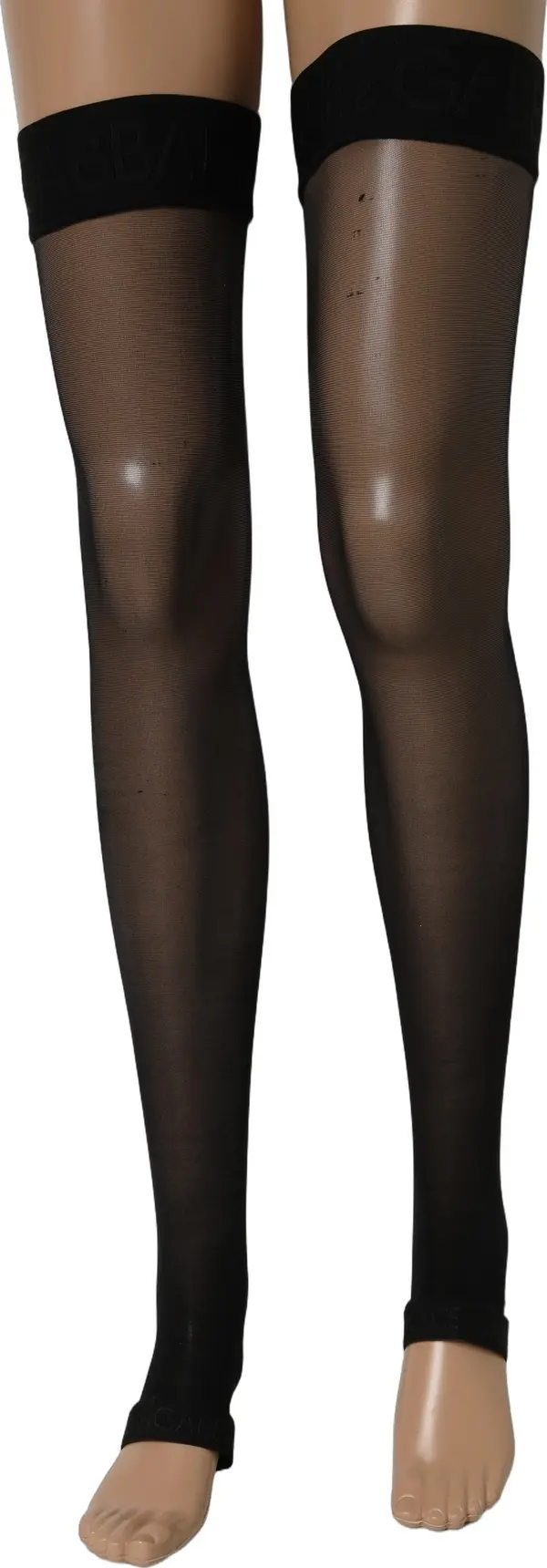 Black Sheer Nylon Thigh High Stockings Socks