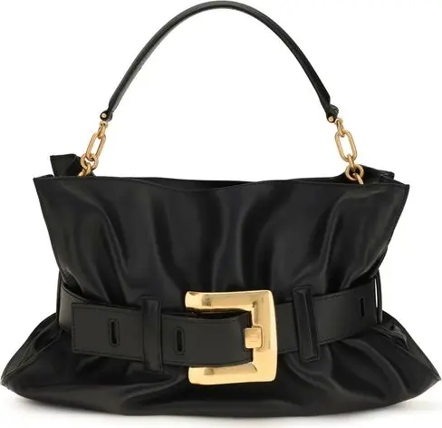 Black Calf Leather Bos Taurus Shoulder Bag