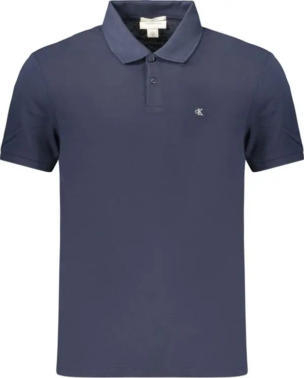 Blue Cotton Men's Polo Shirt