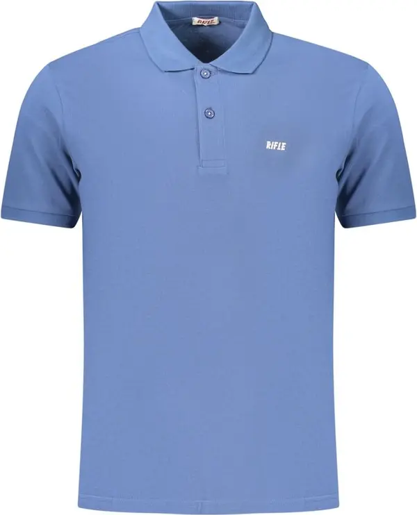Blue Cotton Men's Polo Shirt
