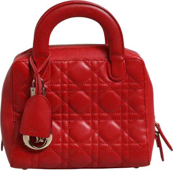 Small Dior Toujours Bag Black Macrocannage Calfskin