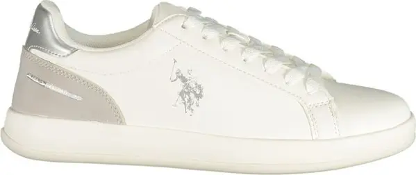 "White Polyurethane Women's Sneaker"