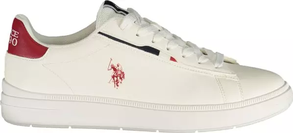 White Polyurethane Men's Sneaker