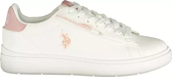 White Polyurethane Women's Sneaker