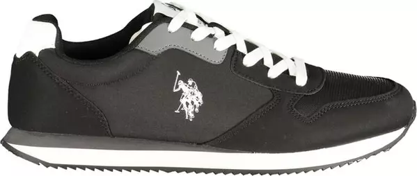 Black Polyurethane Men's Sneaker