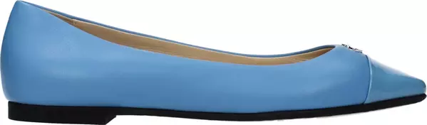 Light Blue Leather Ballet Flats