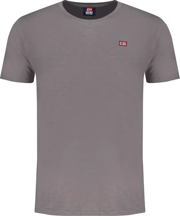 Gray Cotton Mens T-Shirt