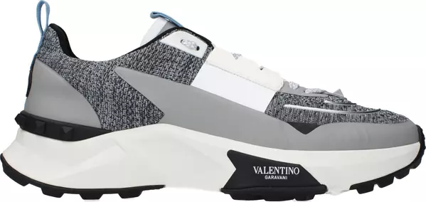 Gray Fabric Athletic Sneakers