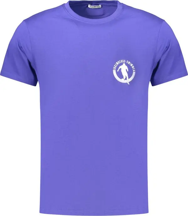 Blue Cotton Men's T-Shirt