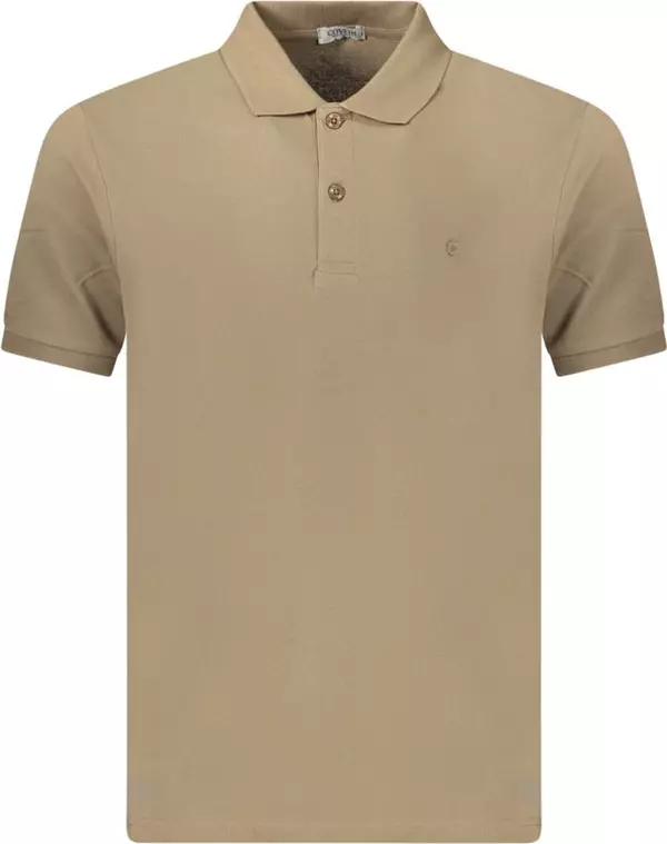 Brown Cotton Men's Polo Shirt