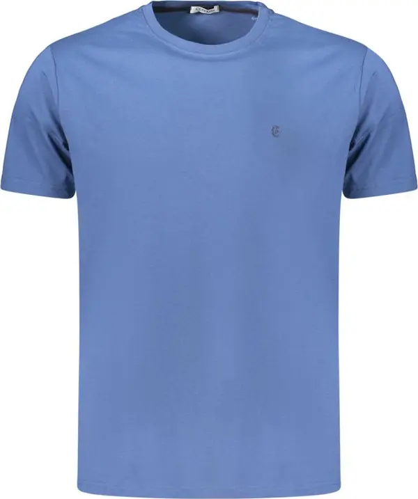 Blue Cotton Men's T-Shirt
