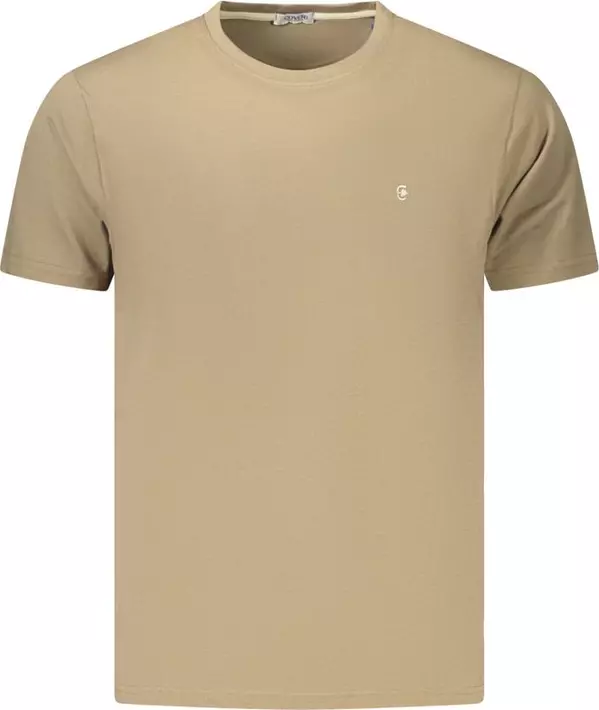 Brown Cotton Men's T-Shirt