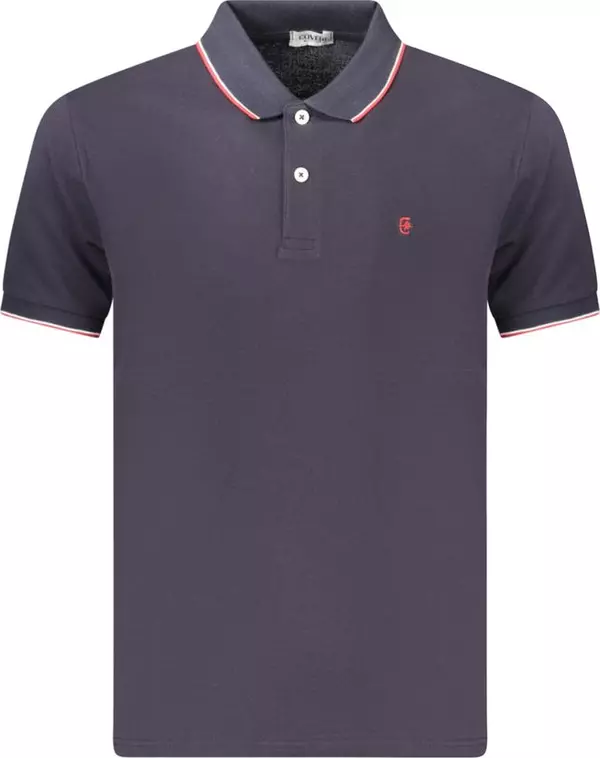 Blue Cotton Men's Polo
