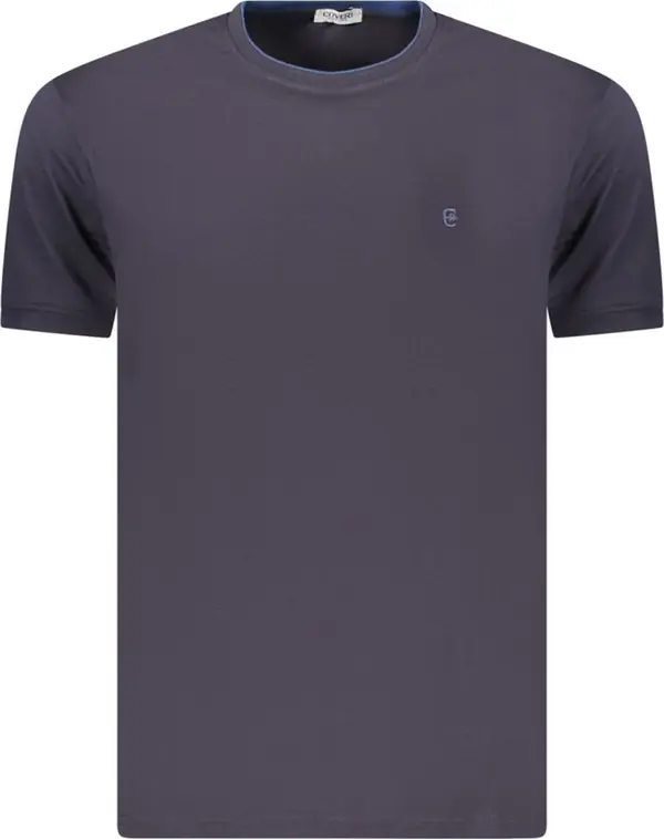 Blue Cotton Men's T-Shirt