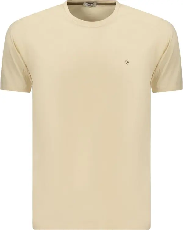 Beige Cotton Men's T-Shirt