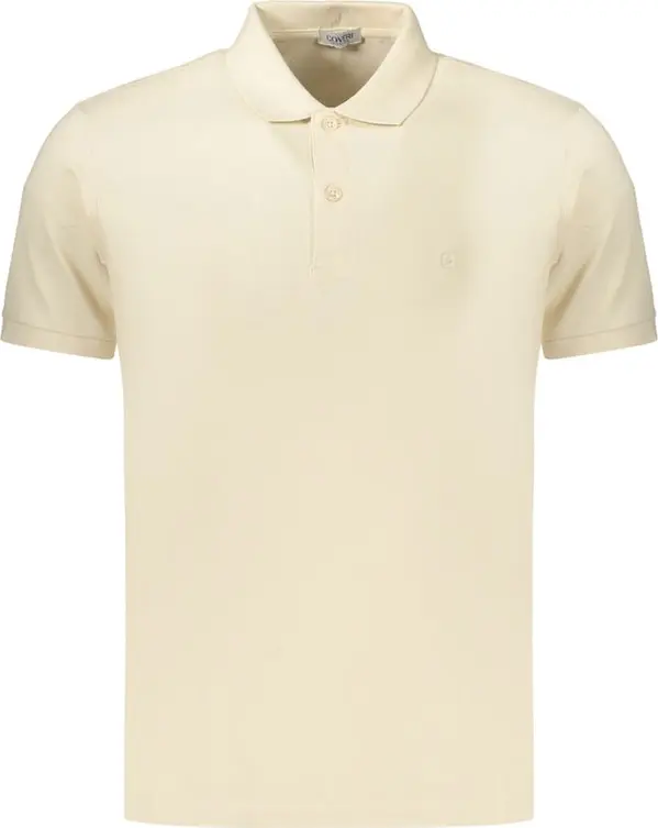 Beige Cotton Men Polo