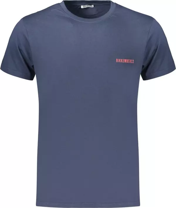 Blue Cotton Men's T-Shirt