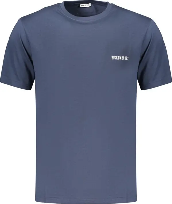 Blue Cotton Men's T-Shirt