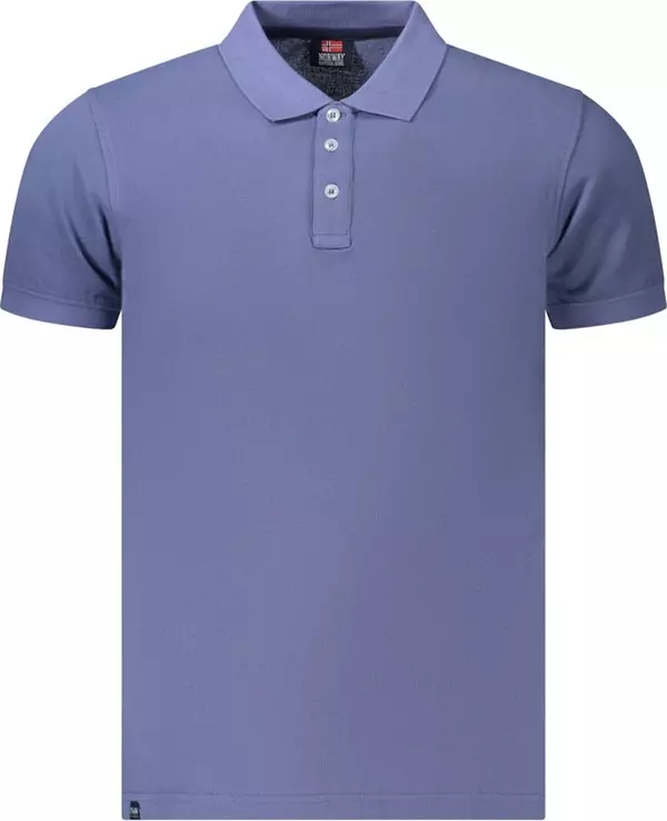 Blue Cotton Mens Polo