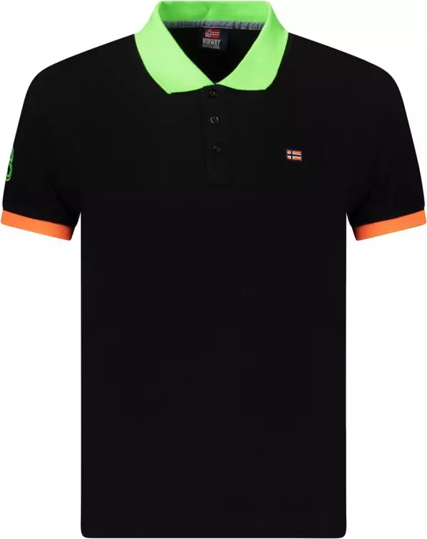 Black Cotton Men's Polo Shirt