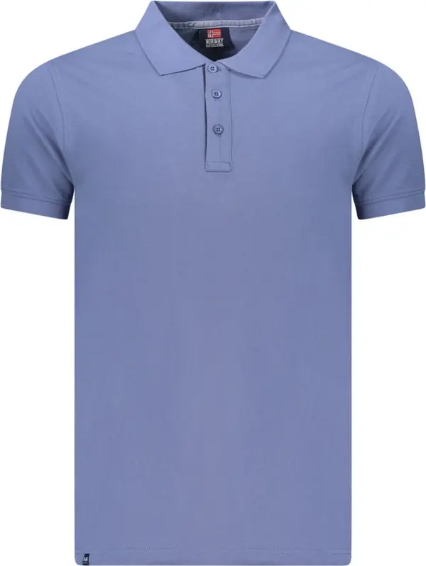 Blue Cotton Men's Polo Shirt