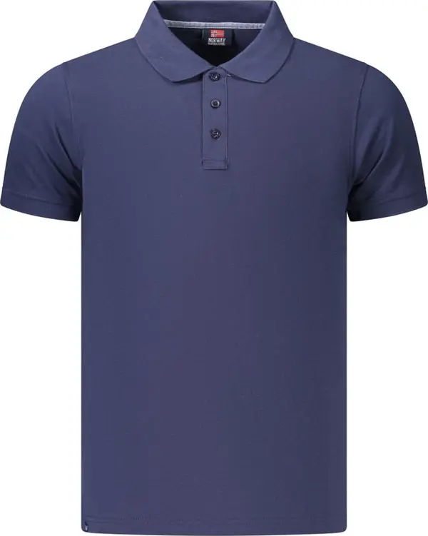 Blue Cotton Men's Polo Shirt