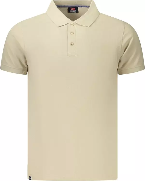 Beige Cotton Men's Polo