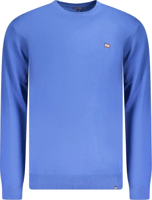 Blue Cotton Men's Sweater
