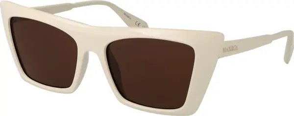 Beige Plastic Sunglasses