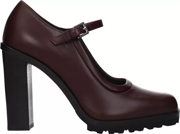 Brown Leather High Heel Pumps