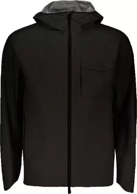 Black Polyester Shell Jacket