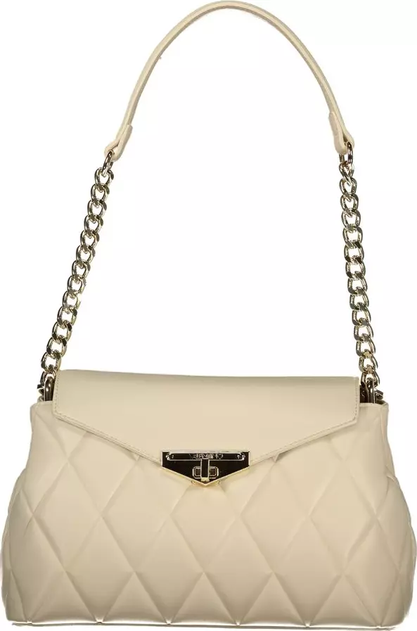 Beige Polyurethane Women Shoulder Bag