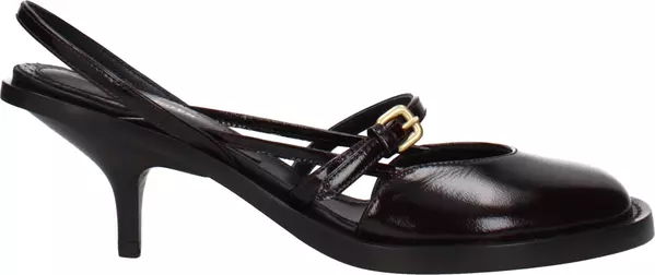 Brown Leather Platform Sandals