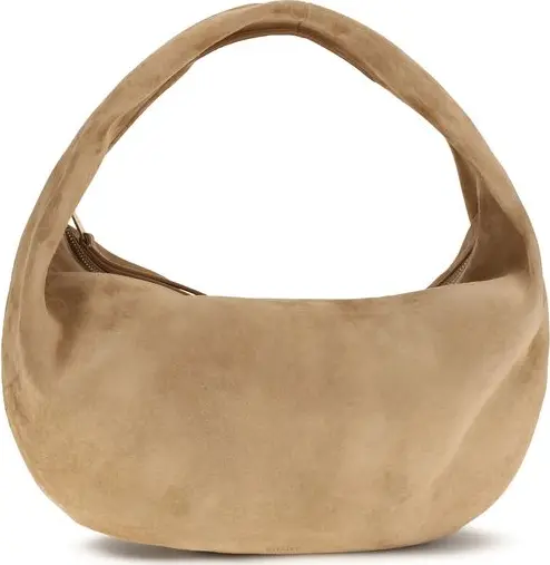 Beige Calf Leather Bos Taurus Shoulder Bag