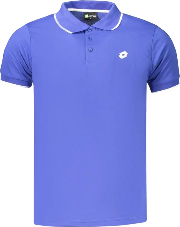 Blue Polyester Men's Polo Shirt