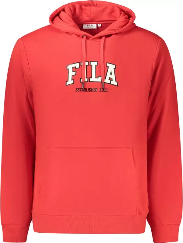 Red Cotton Men's Hoodie