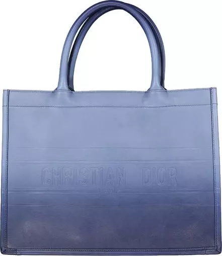Blue Calfskin Tote Bag