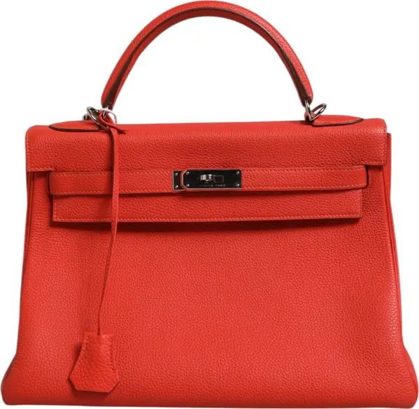 Kelly 32 Two-Way Handbag with Palladium Hardware