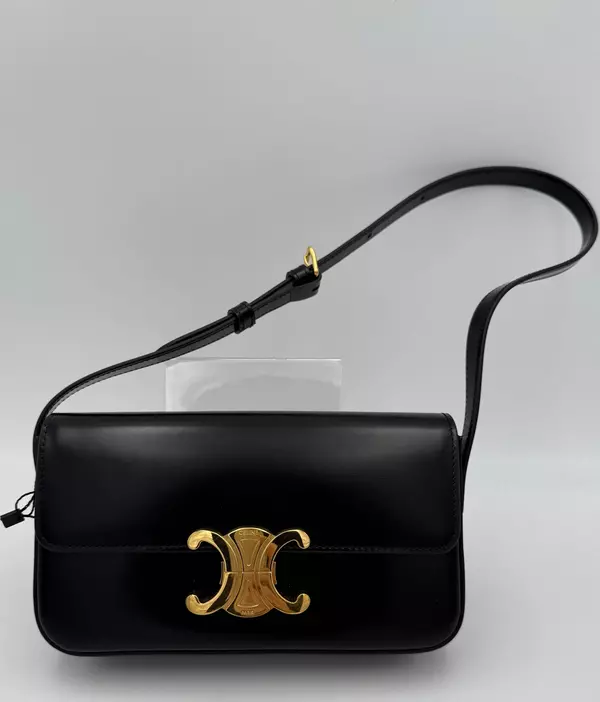 CELINE CLAUDE TRIOMPHE Black Handbag