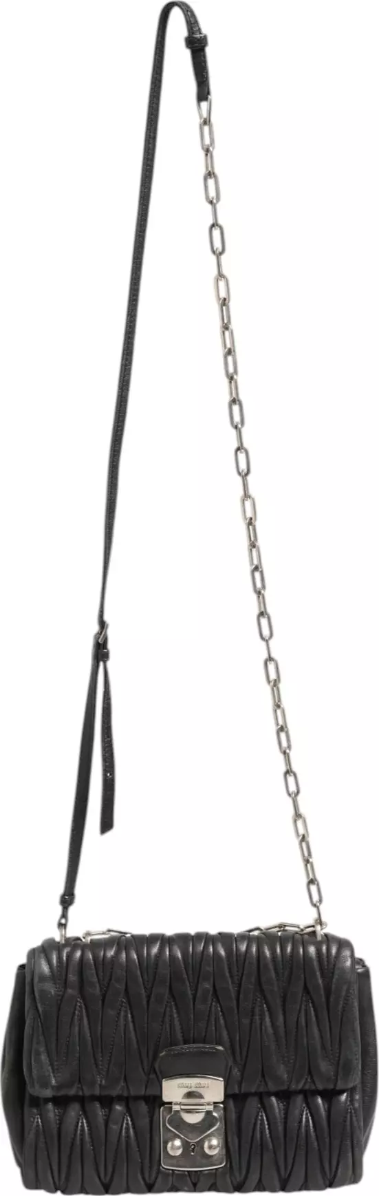 Confidential Matelasse Leather Flap Shoulder Bag