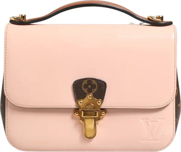Pink Vernis and Monogram Canvas Cherrywood BB Shoulder Bag