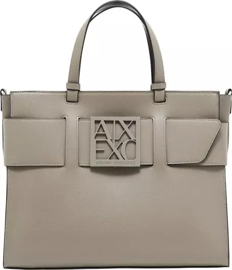 Beige Artificial Leather Handbag
