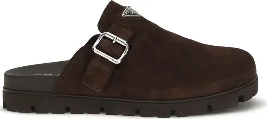 Brown Calf Leather Bos Taurus Mules