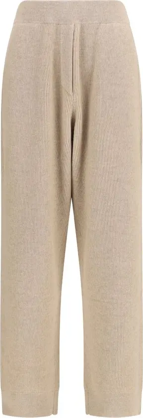 Beige Cashmere Casual Pants