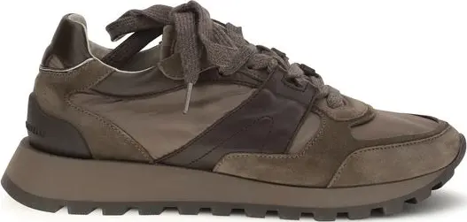 Brown Calf Leather Bos Taurus Athletic Sneakers