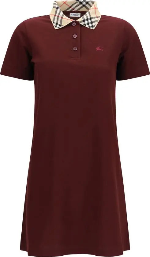 Bordeaux Cotton Casual Dress