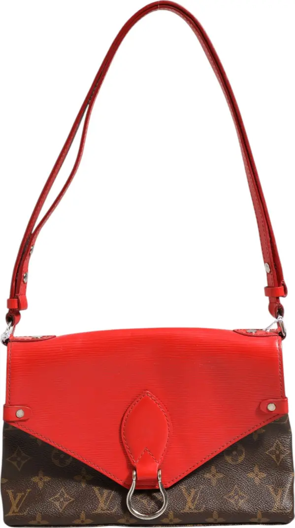 Saint Michel Monogram Epi Shoulder Bag Coquelicot
