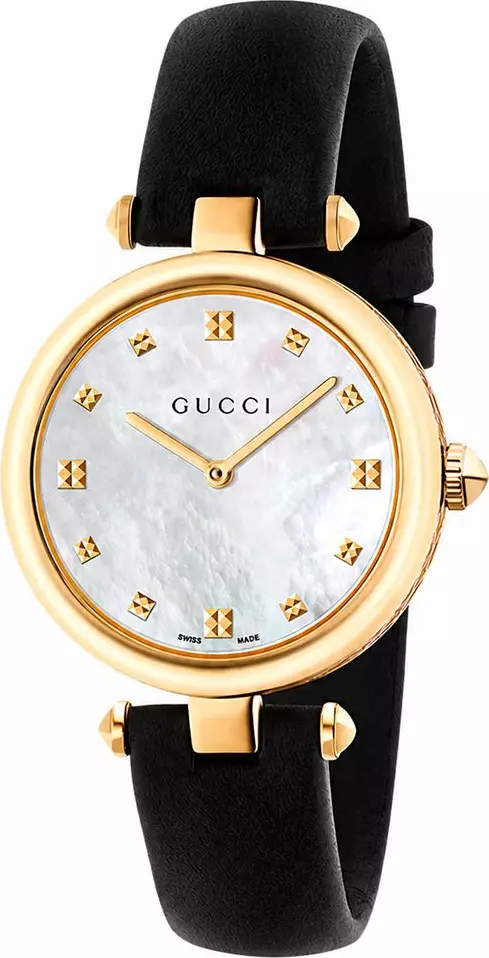 Black Leather Dress Watch
